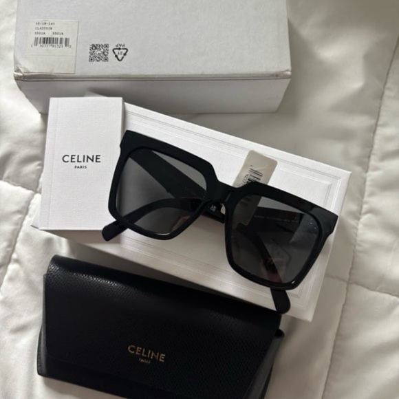 Celine Black Square Oversized Sunglasses - Picture 1 of 12